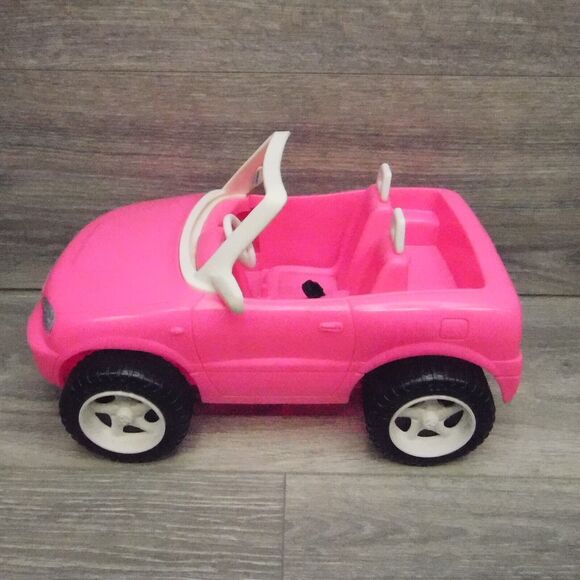 Vintage Barbie Pink Convertible Car Doll Accessory Toy Vehicle - Picture 1 of 15